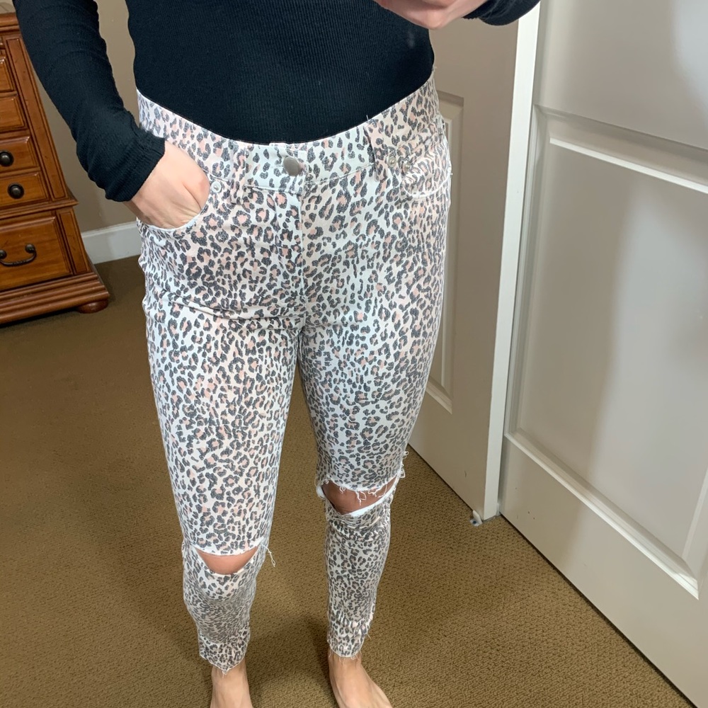 VICI CHEETAH JEANS - SIZE S